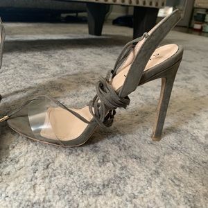 Lace up suede high heels by SIMMI London